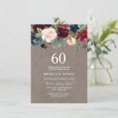 レッドワインブルゴーニュフローラ60thバースデーパーティー 招待状 (スタンド正面)