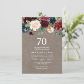 レッドワインブルゴーニュフローラ70thバースデーパーティー 招待状 (スタンド正面)