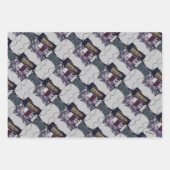 レッドワインボトルグラスブドウヴィンテージデジタルアート ラッピングペーパーシート (正面)