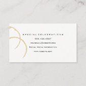 レッドワインボトル注ぎ | ブドウ畑 | ワイナリー 名刺 (裏面)