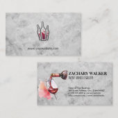 レッドワインボトル注ぎ 予約カード (正面/裏面)