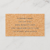 レッドワインボトル | コルクの背景 名刺 (裏面)