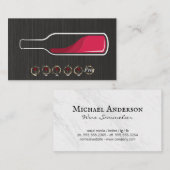 レッドワインボトル |パンチカード 名刺 (正面/裏面)