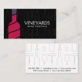レッドワインボトル |ワインのアクセサリーパターン 名刺 (正面/裏面)