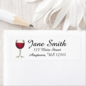 レッドワインラバーガラスメルロカベルネットアドレス ラベル (インサイチュ)