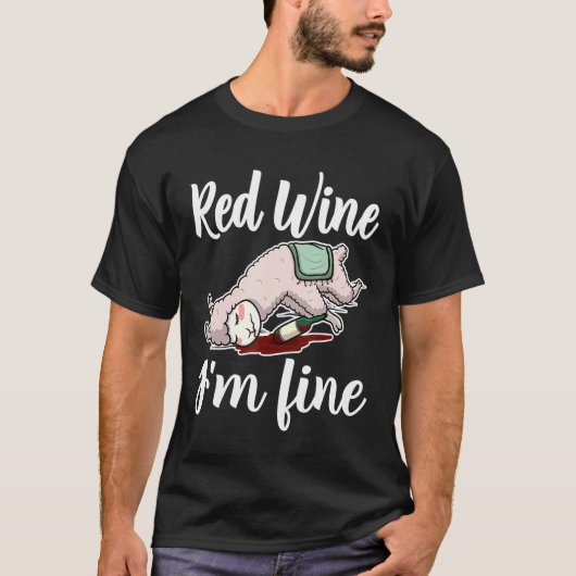 レッドワインラマワイナリーテイスティングアイディア Tシャツ (正面)