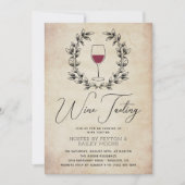 レッドワインローレルリースヴィンテージワインテイスティングパーティー 招待状 (正面)