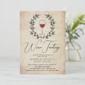 レッドワインローレルリースヴィンテージワインテイスティングパーティー 招待状 (スタンド正面)