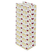 レッドワインワイングラスとブリーチーズ抱き枕 ワインギフトバッグ (正面アングル)