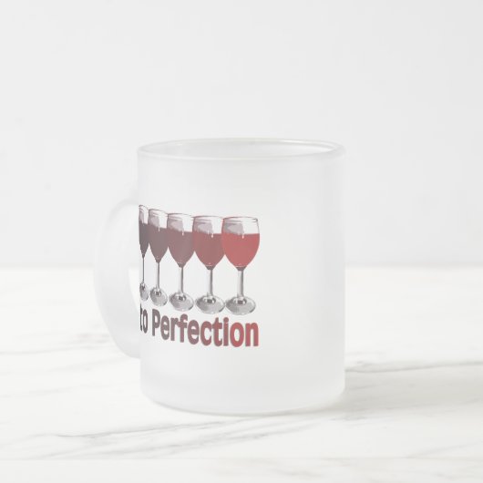 レッドワイン誕生日 フロストグラスマグカップ (正面左)