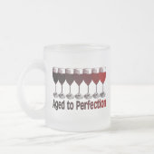 レッドワイン誕生日 フロストグラスマグカップ (左)