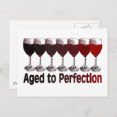 レッドワイン誕生日 ポストカード (正面/裏面)