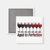 レッドワイン誕生日 マグネット (正面/裏面)