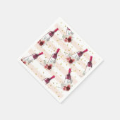 レッドワイン&フローラブライダルシャワーナプキンス スタンダードカクテルナプキン (角)