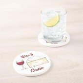 レッドワイン&ブリーチーズメロットカベルネットグラス食品 コースター (側面)