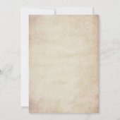 レッドワイン&ローレルリースヴィンテージブライダルシャワー 招待状 (裏面)