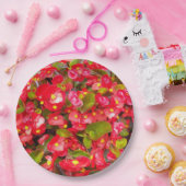 レッドワックスベゴニアスフローラ ペーパープレート (パーティー)