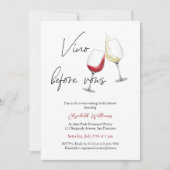 レッドワモダンインヴィノウィーヴューブライダルシャワー 招待状 (正面)