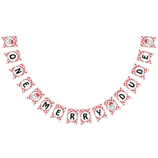 レッドワンハッピードクリスマス1st誕生日デコル バンティングフラッグ (全)