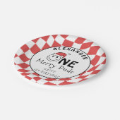 レッドワンハッピードクリスマス1st誕生日デコル ペーパープレート (アングル)