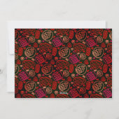 レッドワンラインアート芸術的ホリデーズファミリーフォト シーズンカード (裏面)