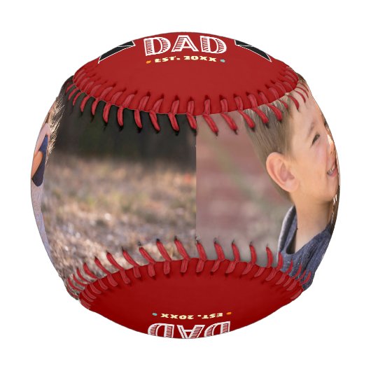 レッドワールド最大パパモダンはっきりしたタイポグラフィ 野球ボール (正面)