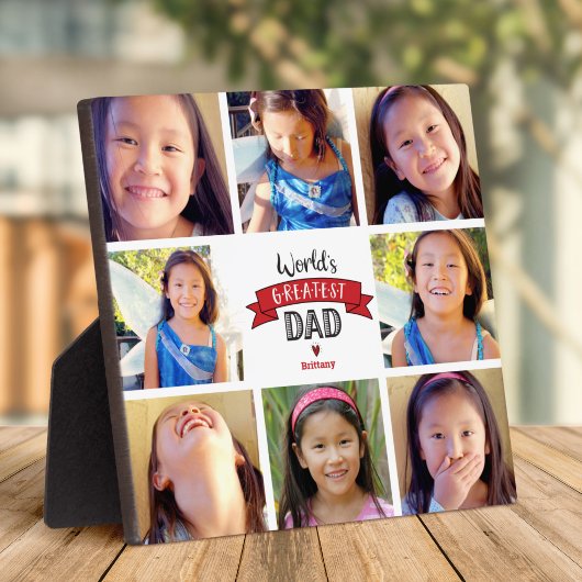 レッドワールド最大パパモダン8フォトコラージュ フォトプラーク