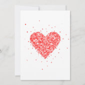 レッドヴァレンティネスハートパーティの招待状 招待状 (裏面)