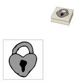 レッドヴァレンティンドールハートロックスケッチハートアート ラバースタンプ (押印)