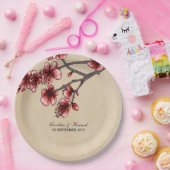 レッドヴィンテージさくらんぼフラムス紙プレート ペーパープレート (パーティー)