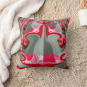 レッドヴィンテージアフリカンモチーフプリントパターンアートデザイン クッション (ブランケット)