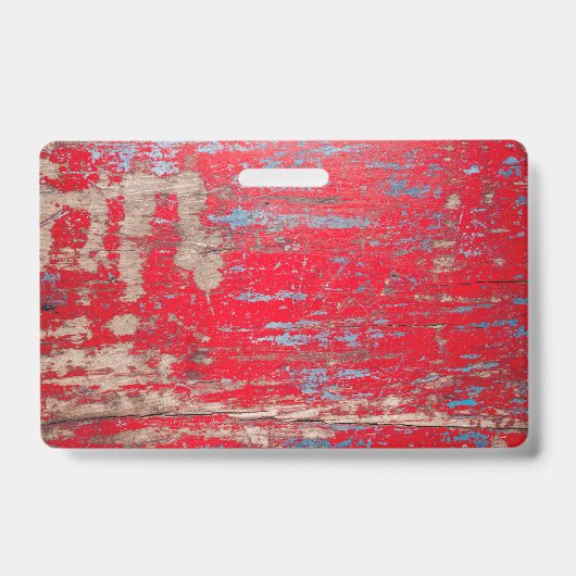 レッドヴィンテージウッド バッジ (正面)