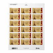 レッドヴィンテージエッフェルタワーパリ住所 シール (フルシート)