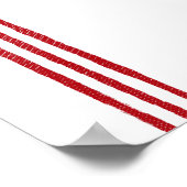 レッドヴィンテージカントリーファームハウススタックファームアニマル ポスター (角)