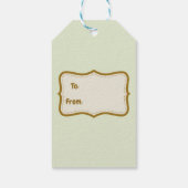 レッドヴィンテージカーでメリークリスマスかわいいサンタ ギフトタグ (裏面)