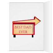 レッドヴィンテージキャンパートラックハッピーファーザーズデイカード (内側 (左))