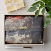 レッドヴィンテージクラシックカーのデコページ 薄葉紙 (ギフト)