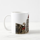 レッドヴィンテージクラシックカーコレクターコーヒーまたは紅茶 コーヒーマグカップ (左)