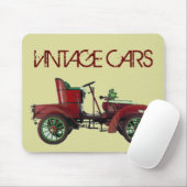 レッドヴィンテージクラシックカー車の、クリーム マウスパッド (マウス)