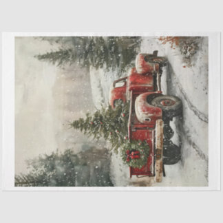 レッドヴィンテージクリスマストラック 薄葉紙