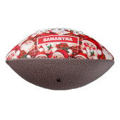 レッドヴィンテージサンタクロースタータンチェックプレイドクリスマス アメリカンフットボール (回転270)