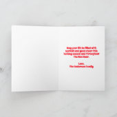 レッドヴィンテージサンタクロースタータンチェックプレイドクリスマス シーズンカード (内部)