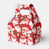 レッドヴィンテージサンタクロースタータンチェックプレイドクリスマス フェイバーボックス (裏面サイド)