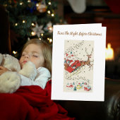 レッドヴィンテージサンタクロース飛んでいるトナディアスターズ カード