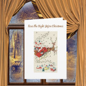 レッドヴィンテージサンタクロース飛んでいるトナディアスターズ カード