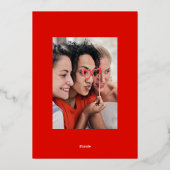 レッドヴィンテージサンタクロース飛んでいるトナディアスターズ 箔シーズンカード (裏面)