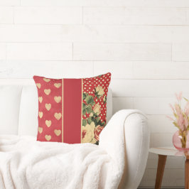 レッドヴィンテージシャビーシック クッション