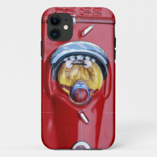 レッドヴィンテージスズ玩具レーシングカー iPhone 11 ケース