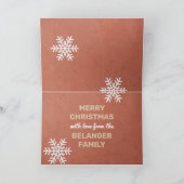 レッドヴィンテージスノーフレークメリークリスマスホリデー シーズンカード (内部)