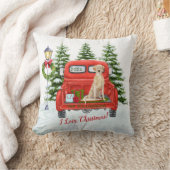 レッドヴィンテージトラックラボリタースノーファミリー名 クッション (ブランケット)